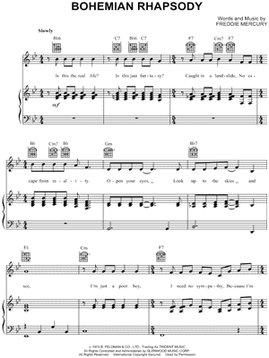 bohemian rhapsody piano pdf free